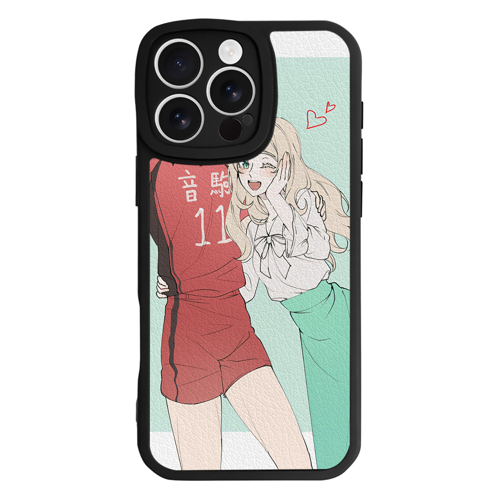 （画像用） ハイキュー!! Haikyu!! 【iPhone 16シリーズ対応】シリコンスマホケース（レザー調） 材質：シリコン